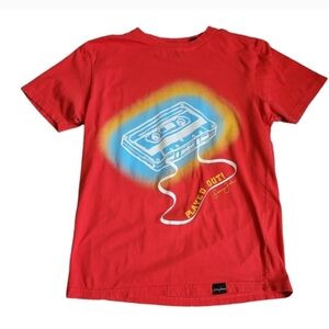 Cassette Tape Logo shirt Size XL red